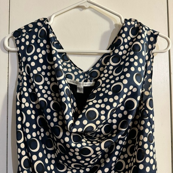 Diane Von Furstenberg DVF 100% Silk Draped Printed Persia Mini Dress Size 4 - Picture 6 of 8